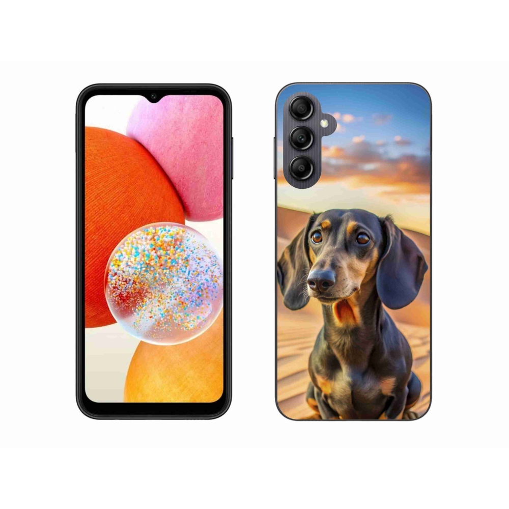 Gélový kryt mmCase na Samsung Galaxy A14 4G/5G - jazvečík 3