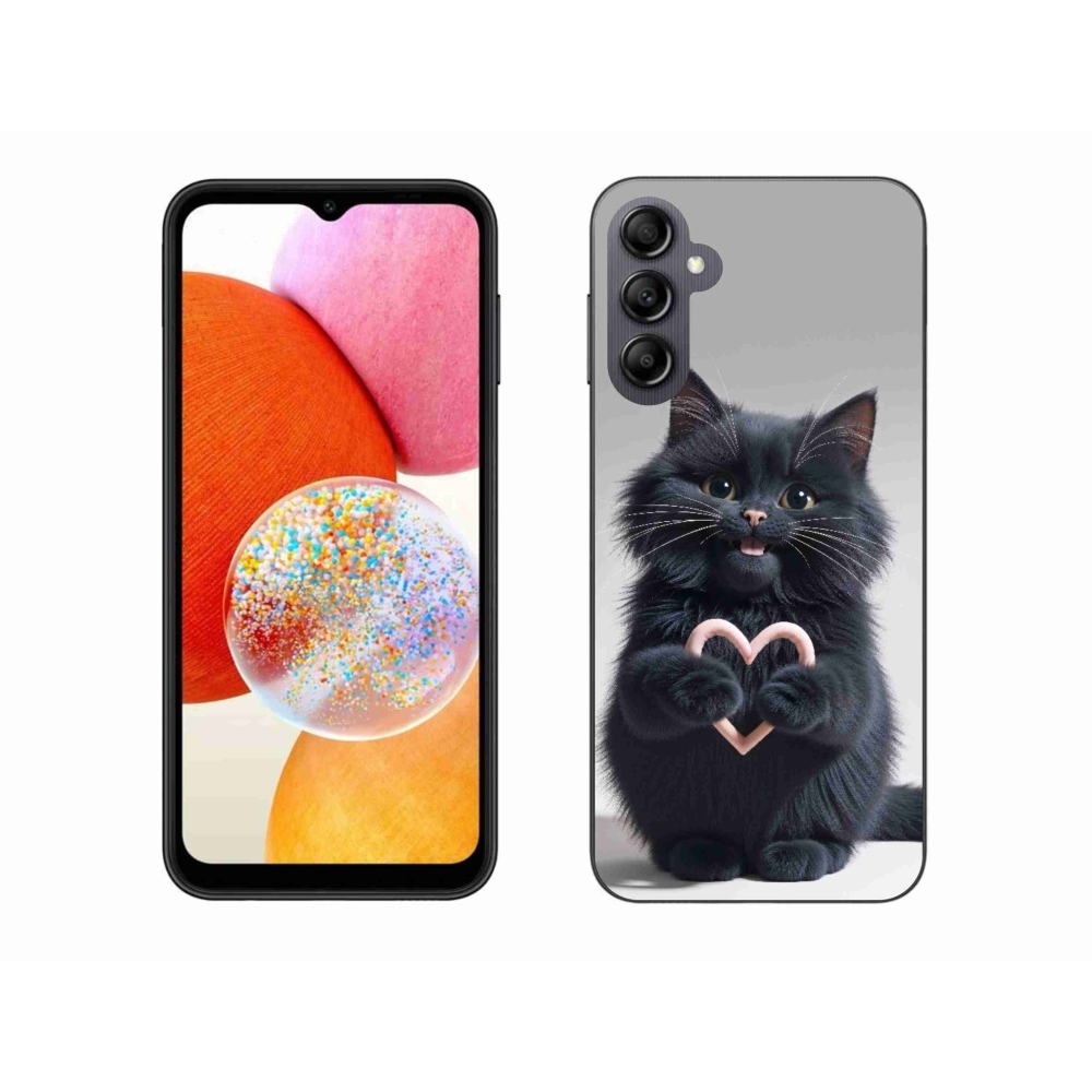 Gélový kryt mmCase na Samsung Galaxy A14 4G/5G - mačacia láska 3