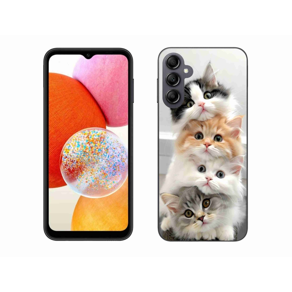 Gélový kryt mmCase na Samsung Galaxy A14 4G/5G - mačacia partia