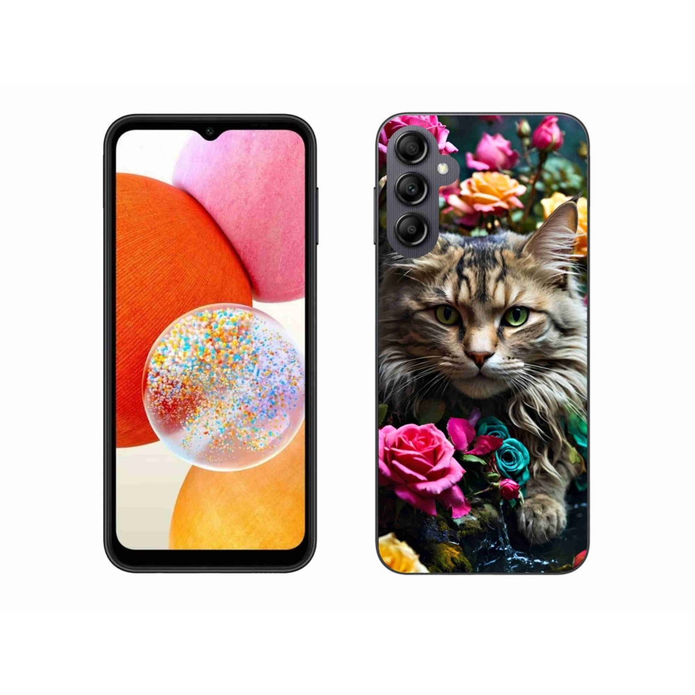 Gélový kryt mmCase na Samsung Galaxy A14 4G/5G - mačacie pohľad 2