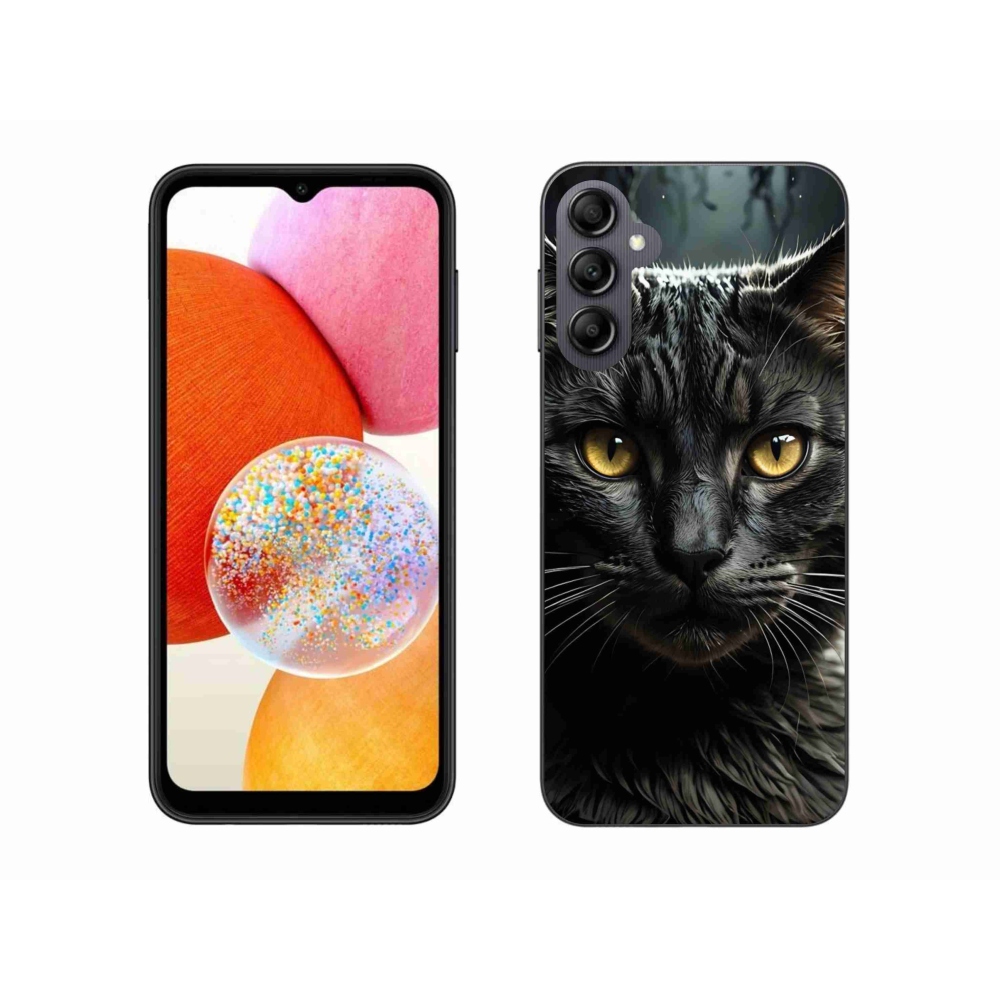 Gélový kryt mmCase na Samsung Galaxy A14 4G/5G - mačacie pohľad 3