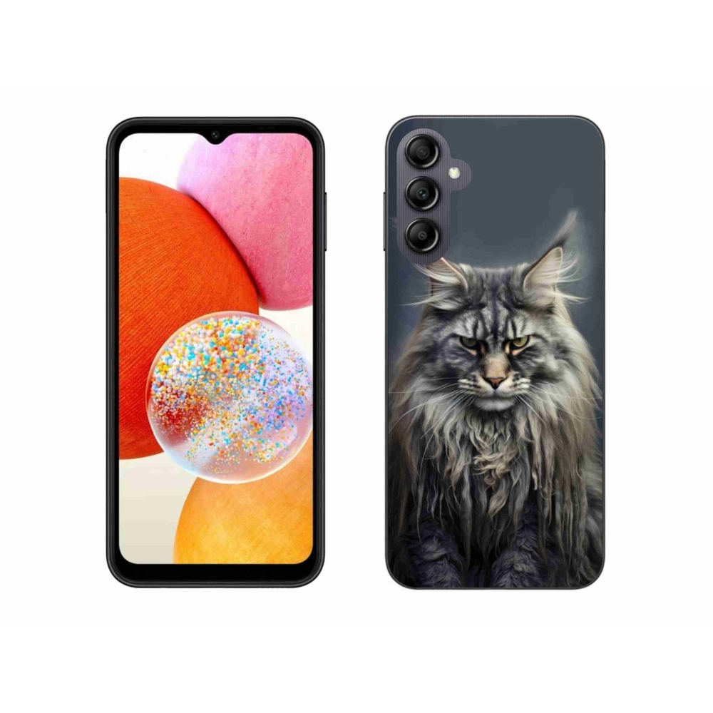 Gélový kryt mmCase na Samsung Galaxy A14 4G/5G - mačacie pohľad 4