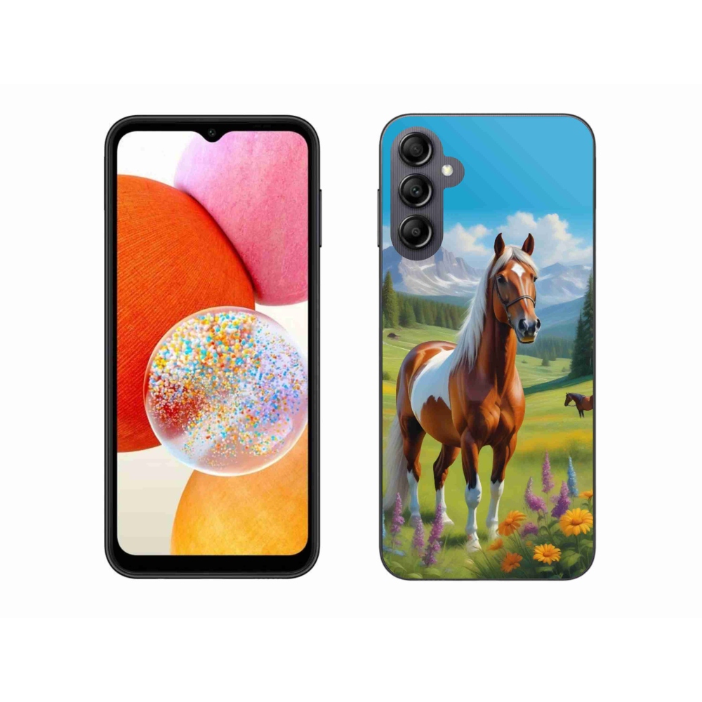 Gélový kryt mmCase na Samsung Galaxy A14 4G/5G - kôň na lúke