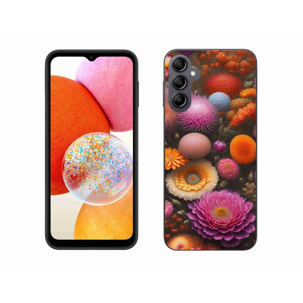 Gélový kryt mmCase na Samsung Galaxy A14 4G/5G - kvetinová kompozícia