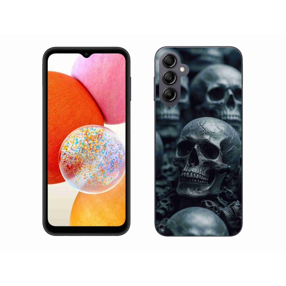 Gélový kryt mmCase na Samsung Galaxy A14 4G/5G - lebka 2