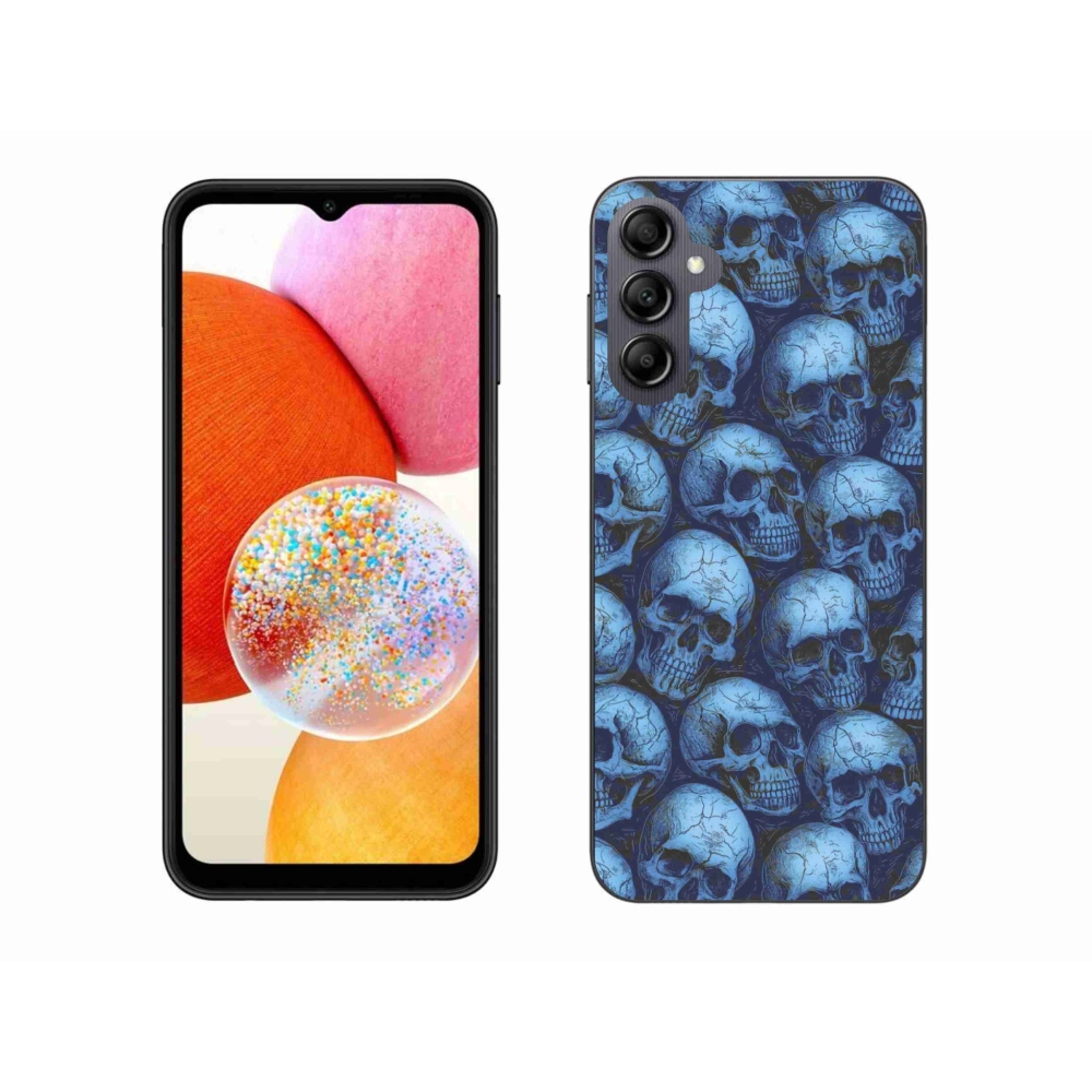 Gélový kryt mmCase na Samsung Galaxy A14 4G/5G - lebky