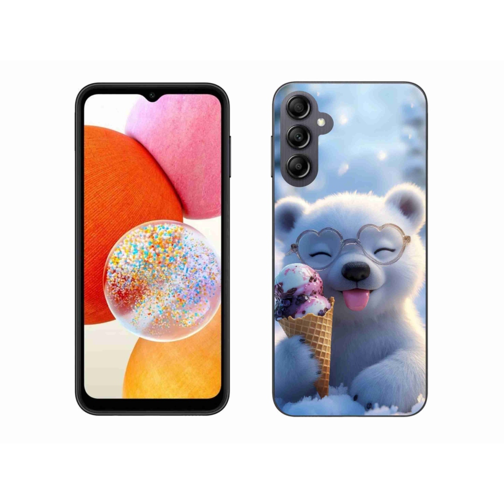 Gélový kryt mmCase na Samsung Galaxy A14 4G/5G - medvedík so zmrzlinou