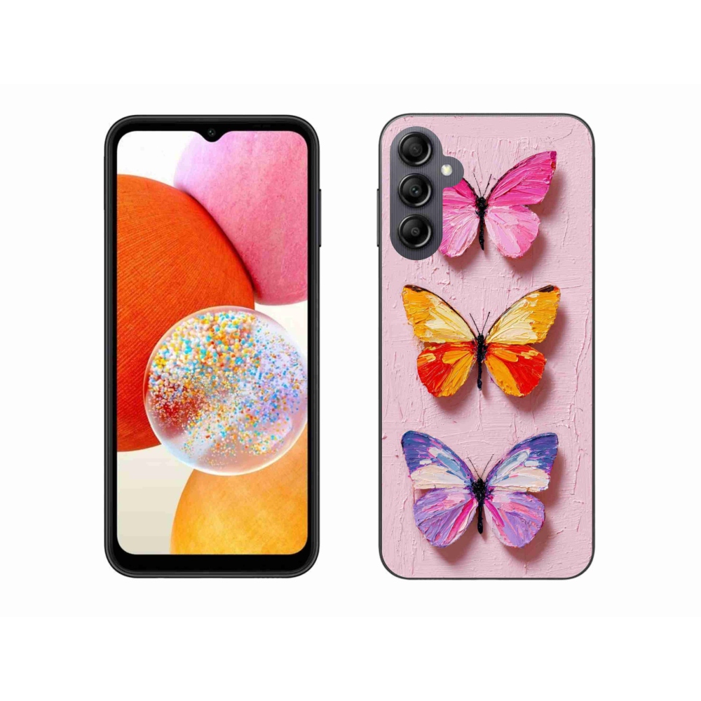 Gélový kryt mmCase na Samsung Galaxy A14 4G/5G - motýlia trojica