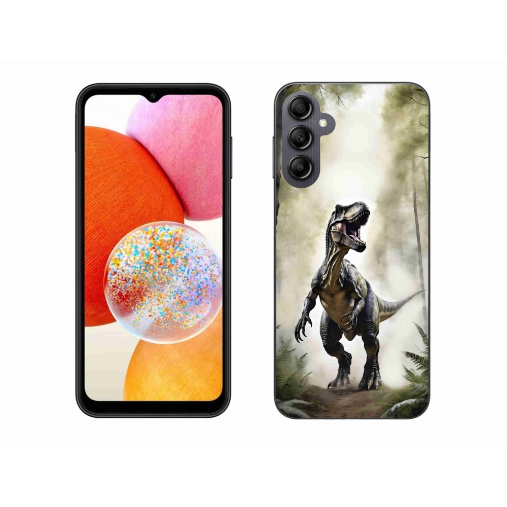 Gélový kryt mmCase na Samsung Galaxy A14 4G/5G - naštvaný T-Rex
