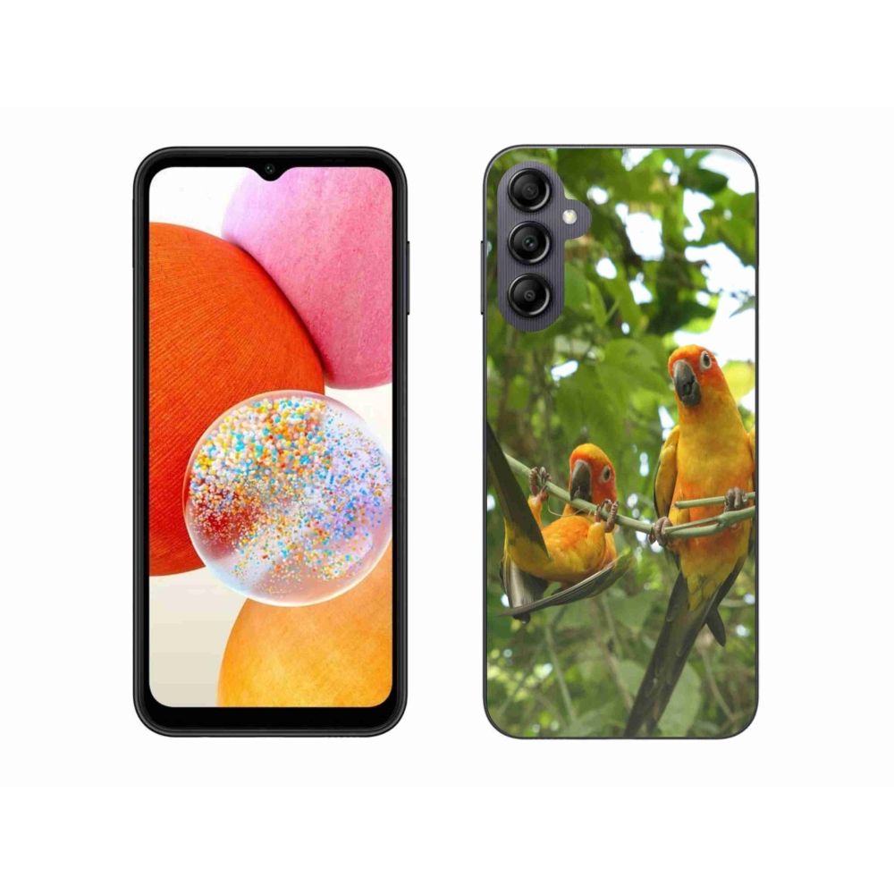 Gélový kryt mmCase na Samsung Galaxy A14 4G/5G - papagáje aratingy