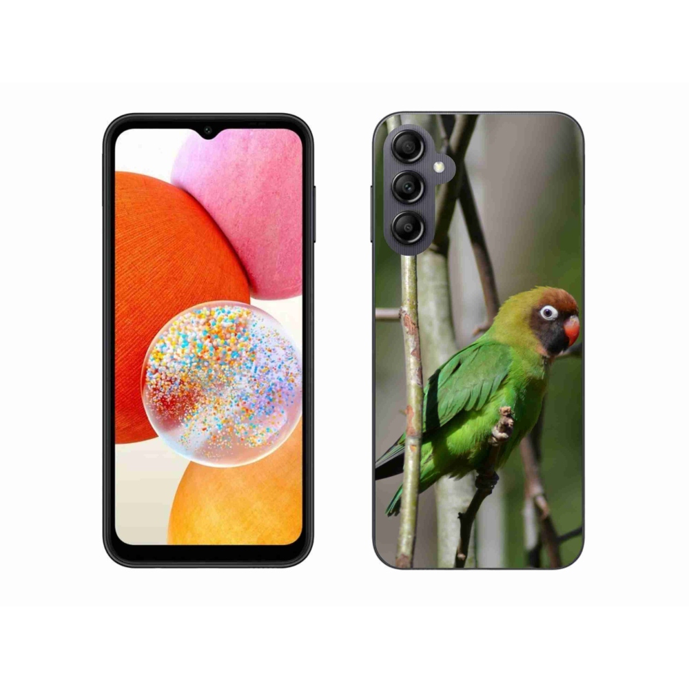 Gélový kryt mmCase na Samsung Galaxy A14 4G/5G - papagáj agapornis