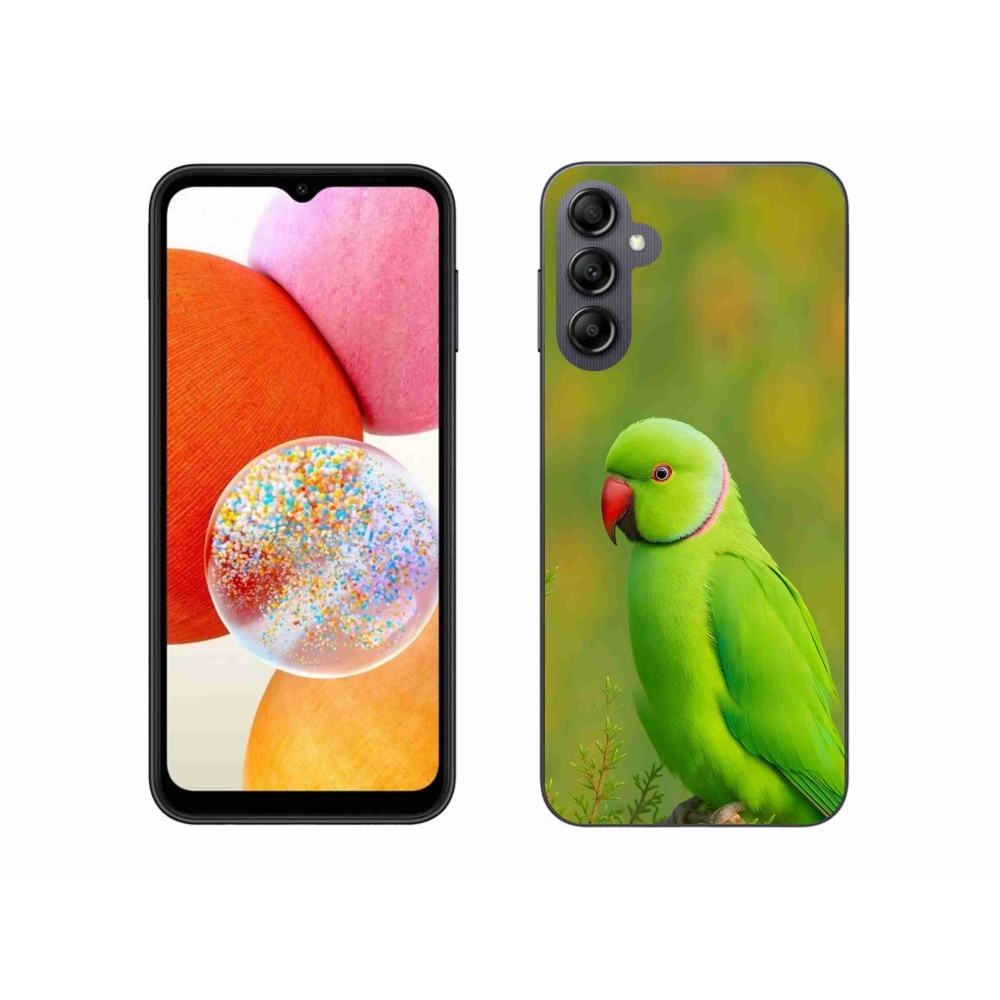 Gélový kryt mmCase na Samsung Galaxy A14 4G/5G - papagáj Alexandr 2