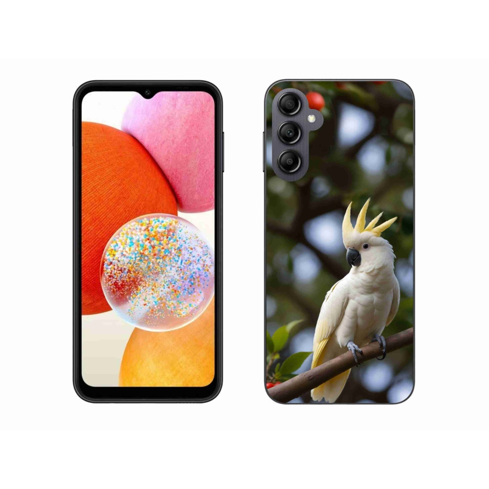 Gélový kryt mmCase na Samsung Galaxy A14 4G/5G - papagáj kakadu 3