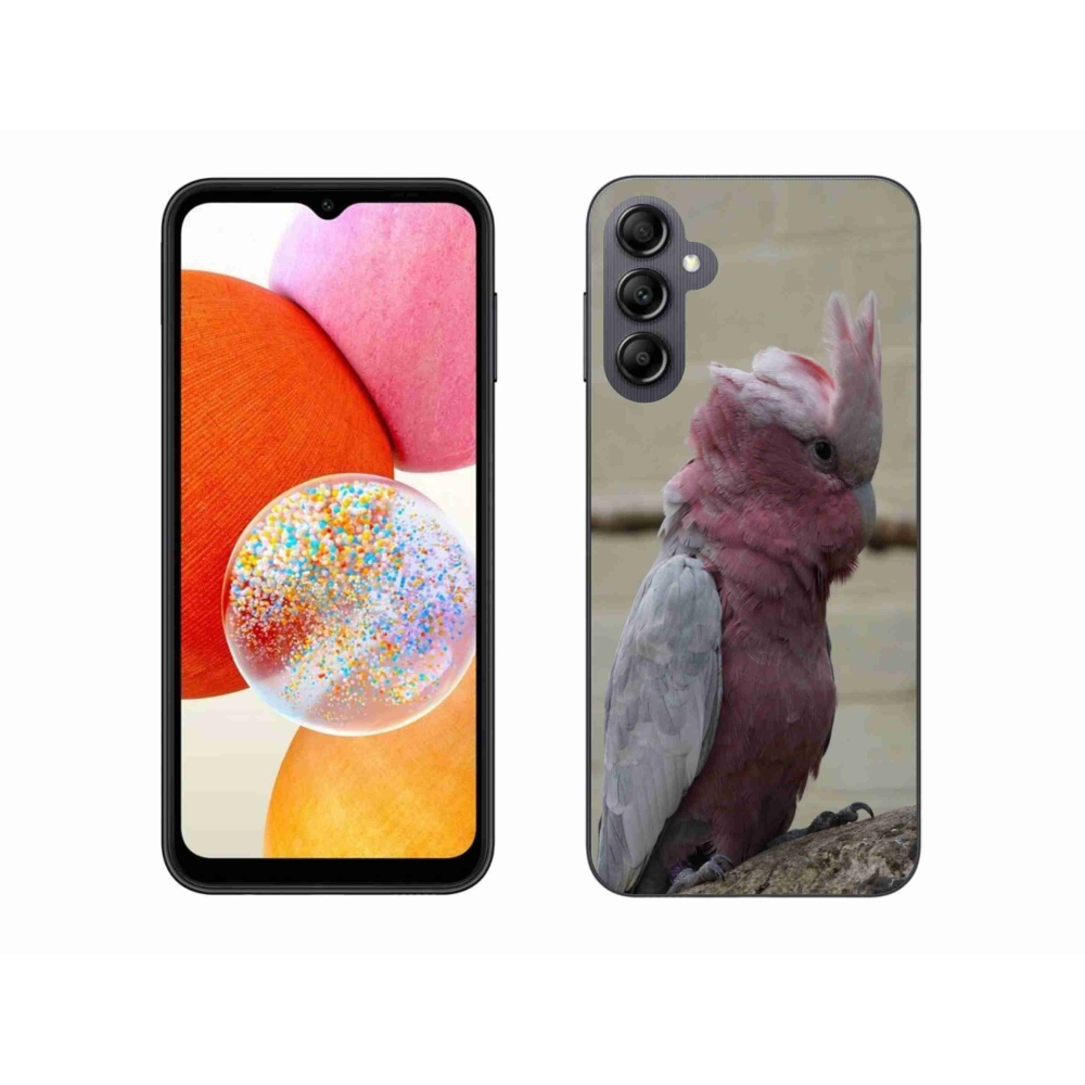 Gélový kryt mmCase na Samsung Galaxy A14 4G/5G - papagáj kakadu ružový