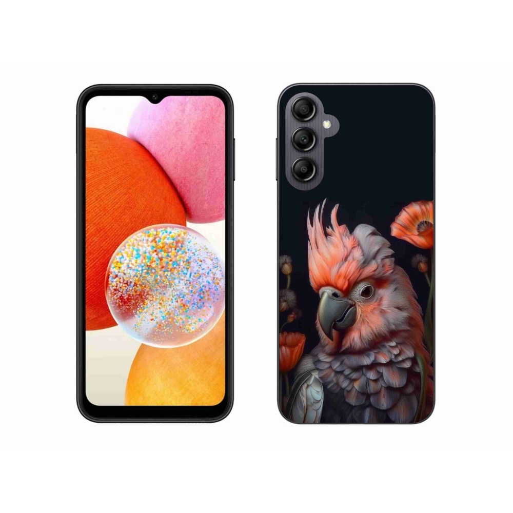 Gélový kryt mmCase na Samsung Galaxy A14 4G/5G - papagáj kakadu vo farbách