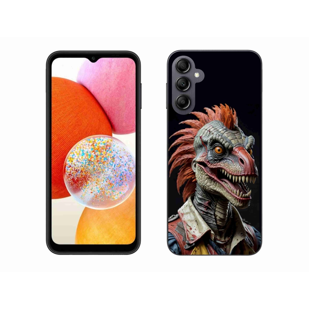 Gélový kryt mmCase na Samsung Galaxy A14 4G/5G - punk dinosaurus