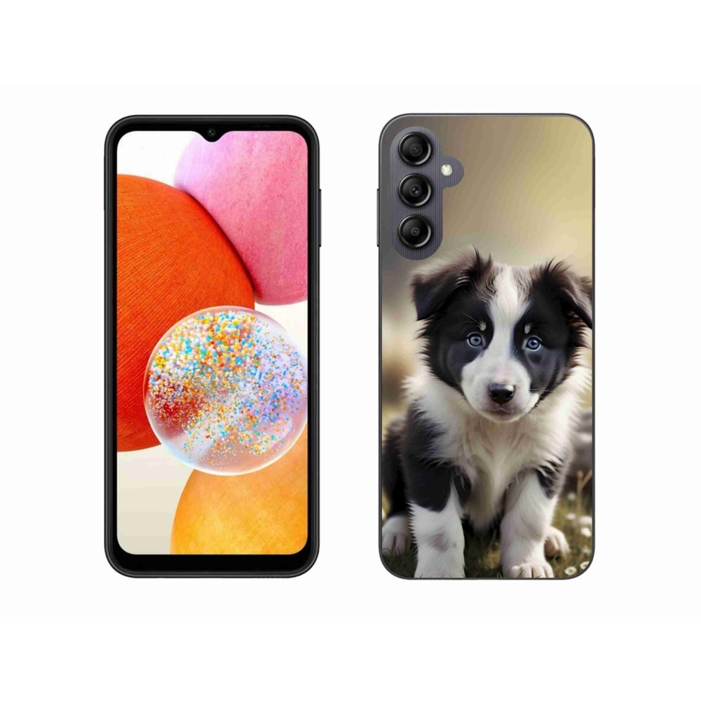 Gélový kryt mmCase na Samsung Galaxy A14 4G/5G - roztomilá border kólia
