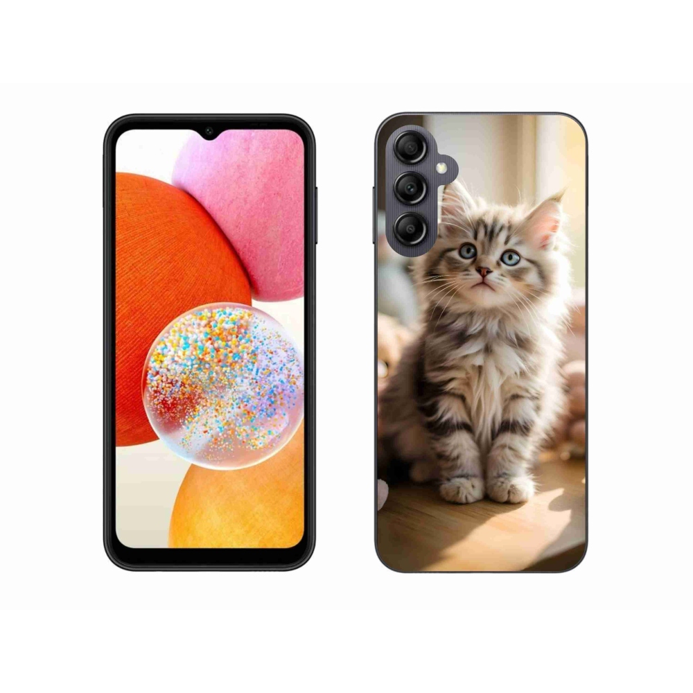 Gélový kryt mmCase na Samsung Galaxy A14 4G/5G - roztomilé mačiatko 10