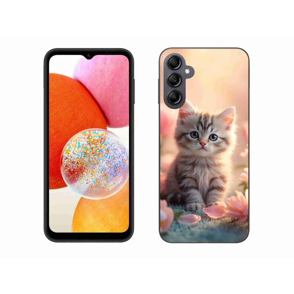 Gélový kryt mmCase na Samsung Galaxy A14 4G/5G - roztomilé mačiatko 8