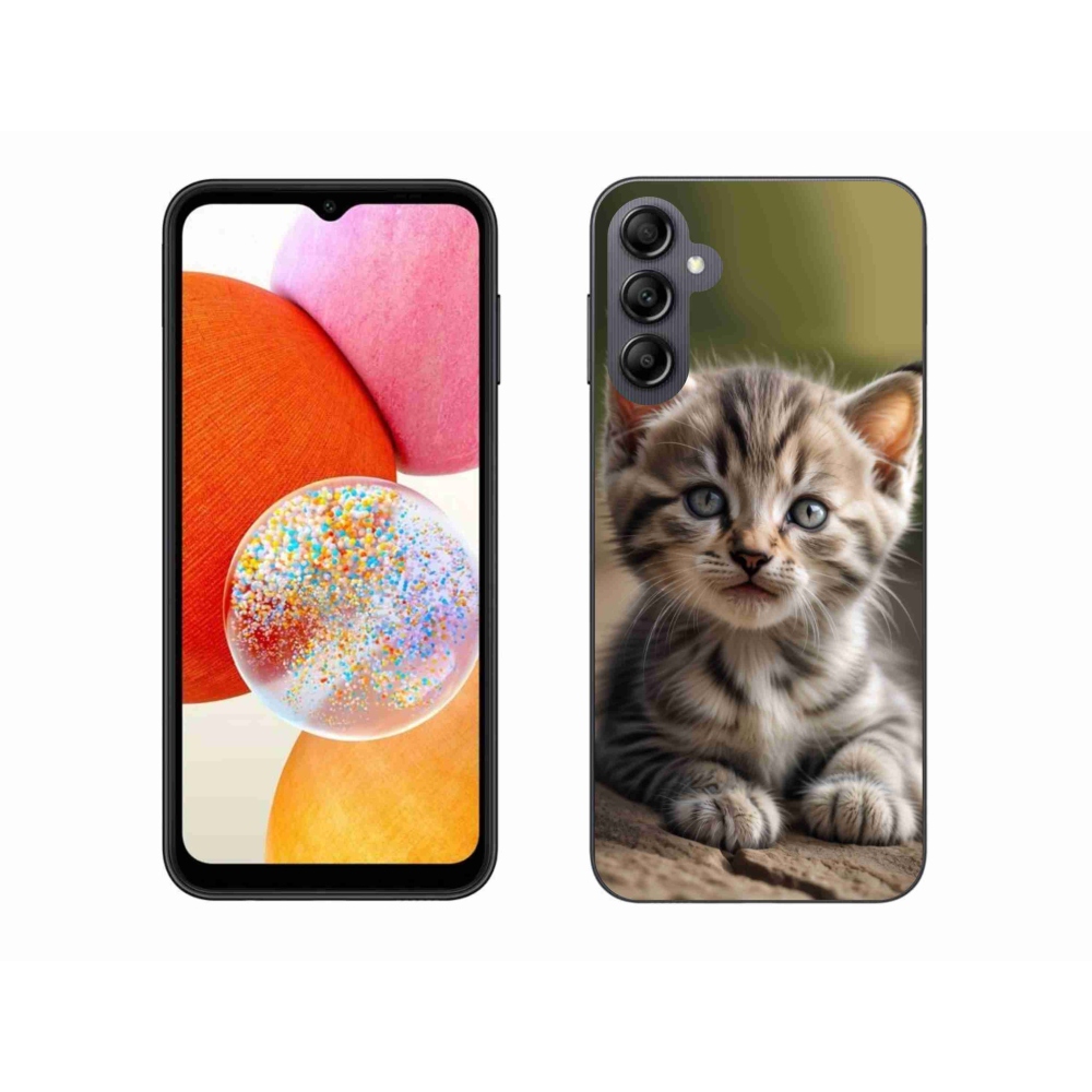 Gélový kryt mmCase na Samsung Galaxy A14 4G/5G - roztomilé mačiatko 9