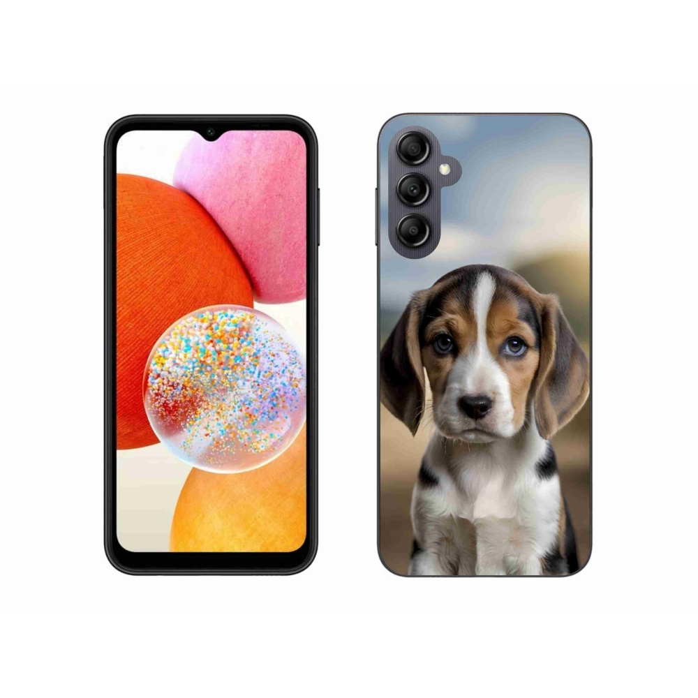 Gélový kryt mmCase na Samsung Galaxy A14 4G/5G - roztomilý bígl