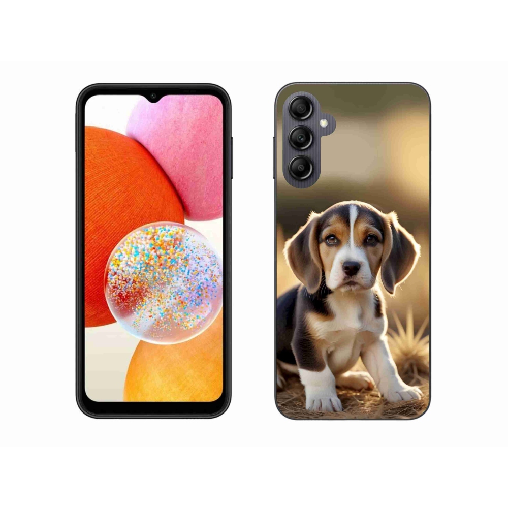 Gélový kryt mmCase na Samsung Galaxy A14 4G/5G - roztomilý bígl