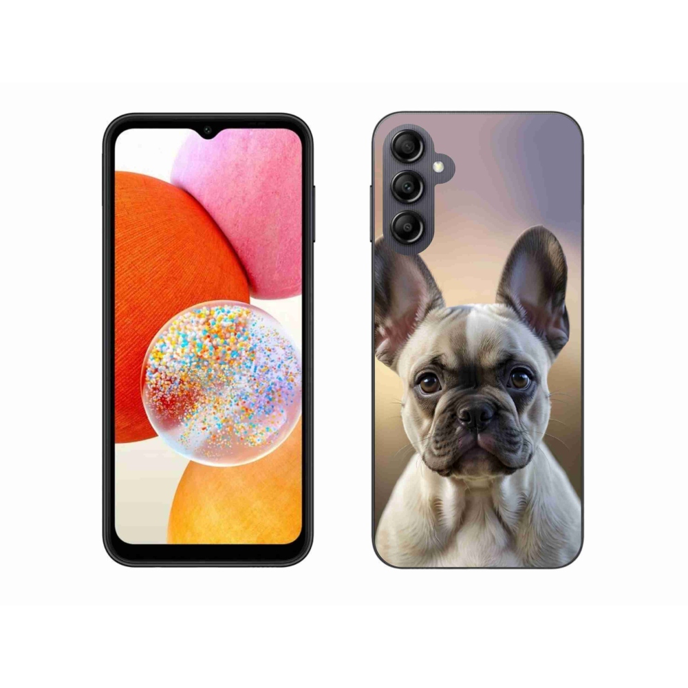 Gélový kryt mmCase na Samsung Galaxy A14 4G/5G - roztomilý francúzsky buldoček