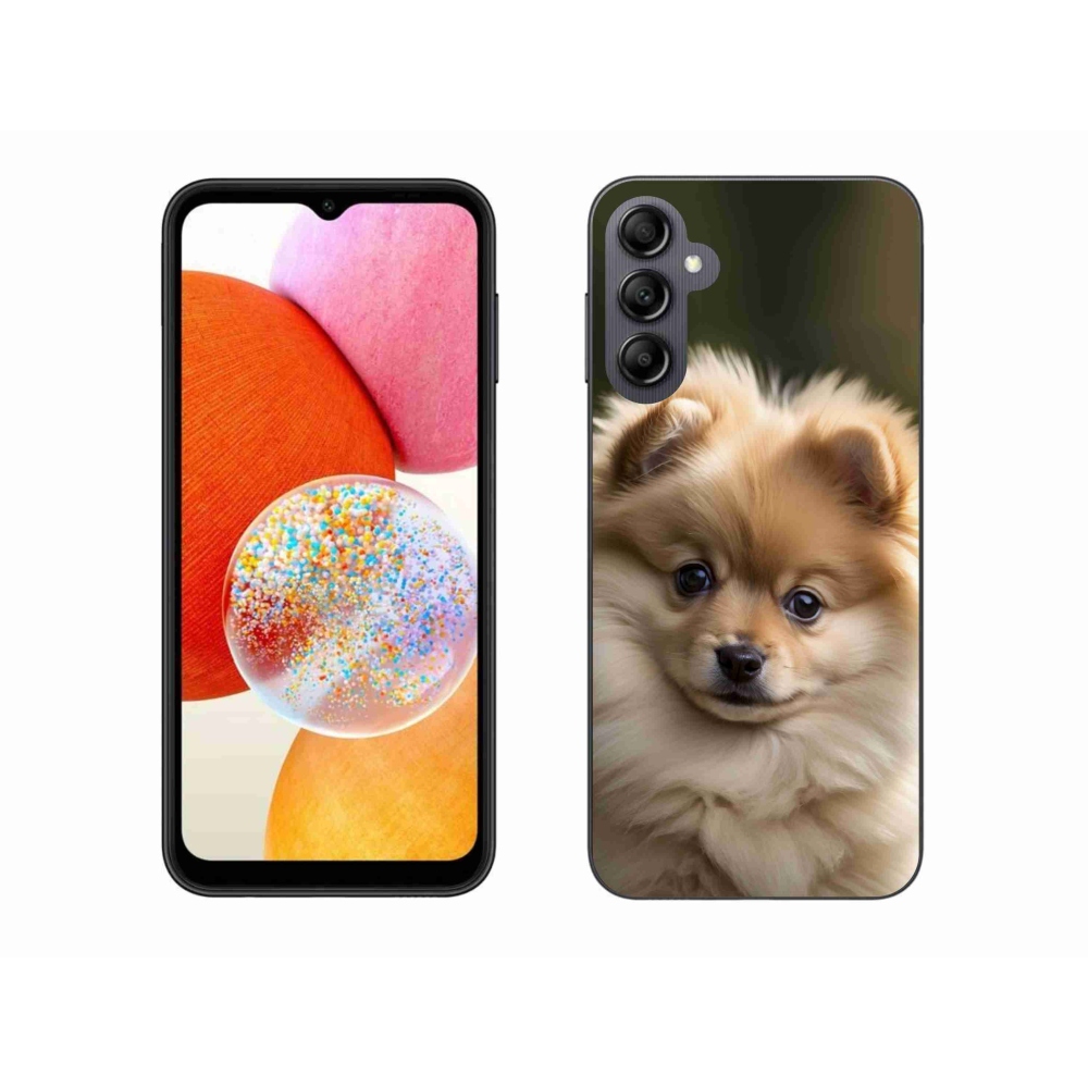 Gélový kryt mmCase na Samsung Galaxy A14 4G/5G - roztomilý pomeranian 2