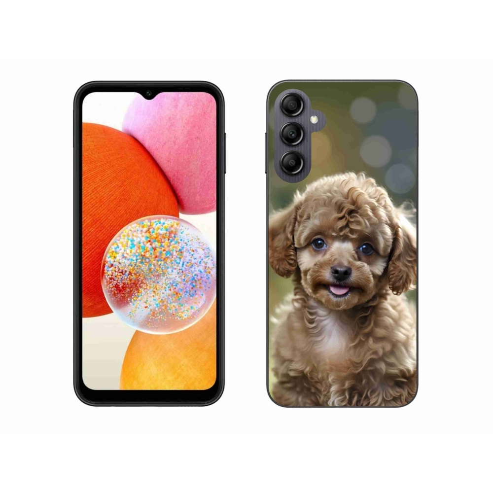 Gélový kryt mmCase na Samsung Galaxy A14 4G/5G - roztomilý pudel