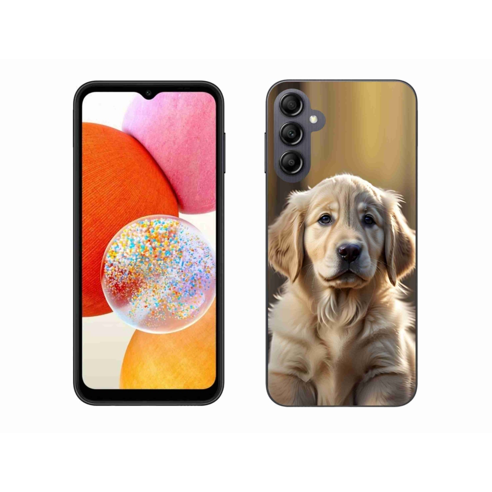Gélový kryt mmCase na Samsung Galaxy A14 4G/5G - roztomilý zlatý retriever