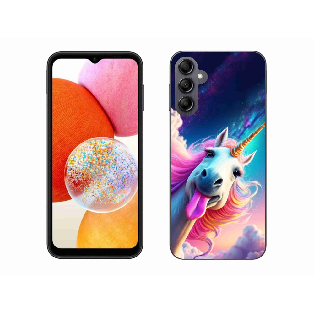 Gélový kryt mmCase na Samsung Galaxy A14 4G/5G - šialený jednorožec
