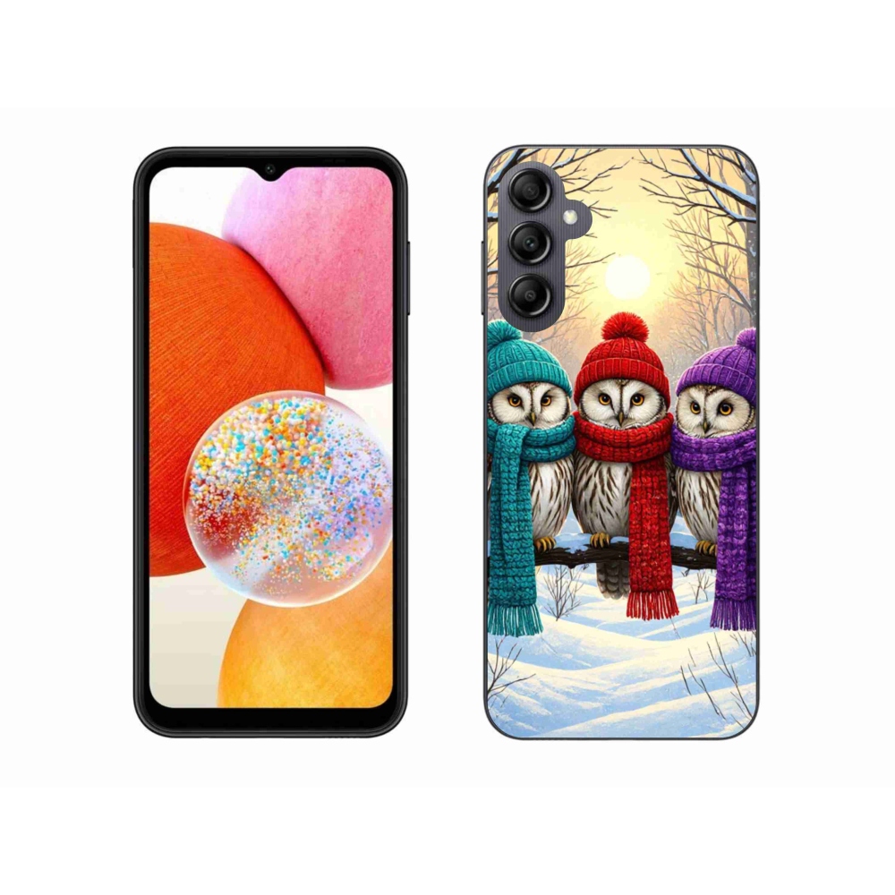 Gélový kryt mmCase na Samsung Galaxy A14 4G/5G - soví priatelia