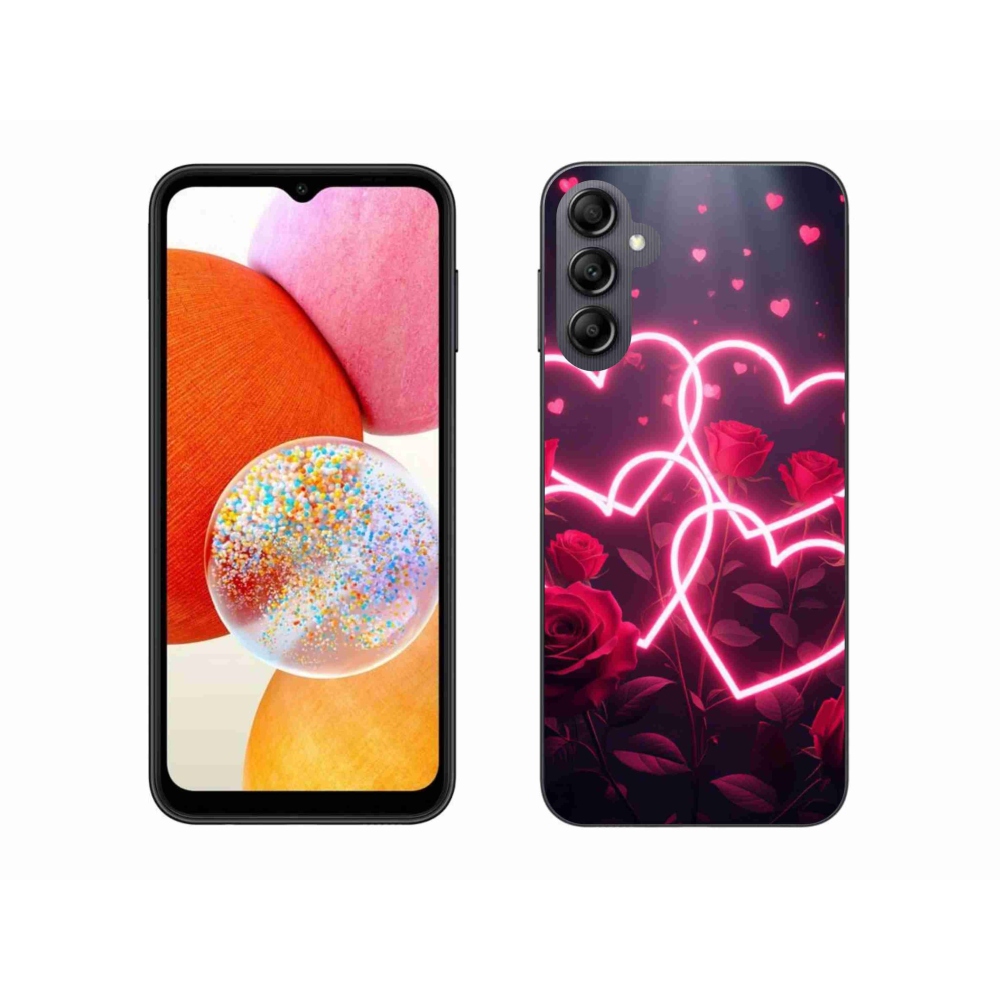 Gélový kryt mmCase na Samsung Galaxy A14 4G/5G - srdce lásky
