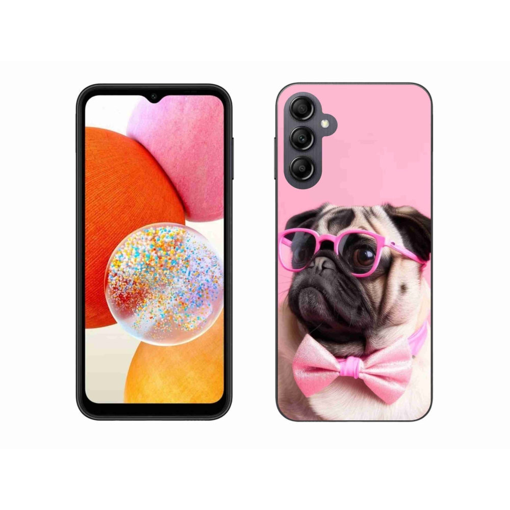 Gélový kryt mmCase na Samsung Galaxy A14 4G/5G - štýlový mops