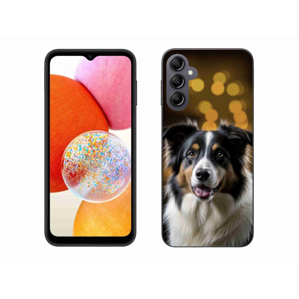 Gélový kryt mmCase na Samsung Galaxy A14 4G/5G - usmievavý austrálsky ovčiak