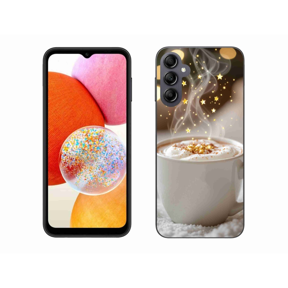 Gélový kryt mmCase na Samsung Galaxy A14 4G/5G - vianočný horúci nápoj