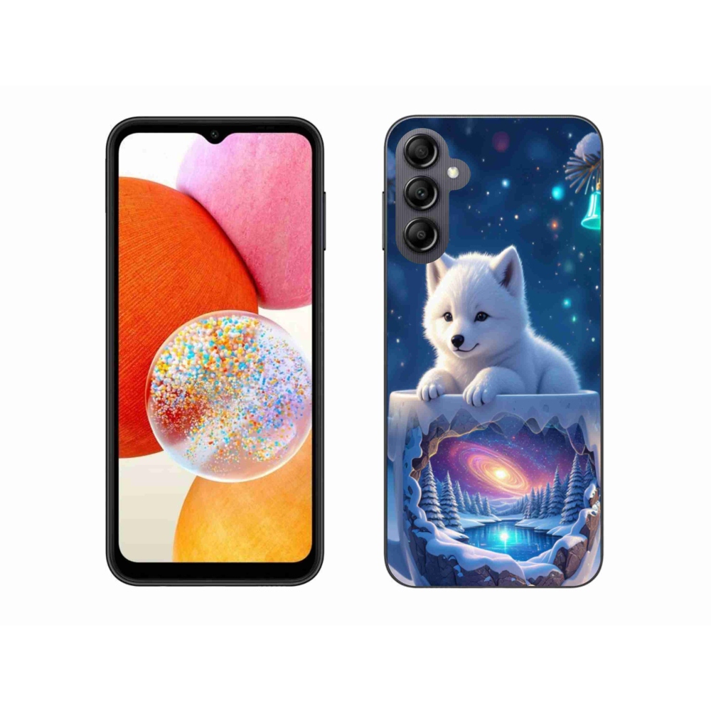 Gélový kryt mmCase na Samsung Galaxy A14 4G/5G - vianočné šteňa