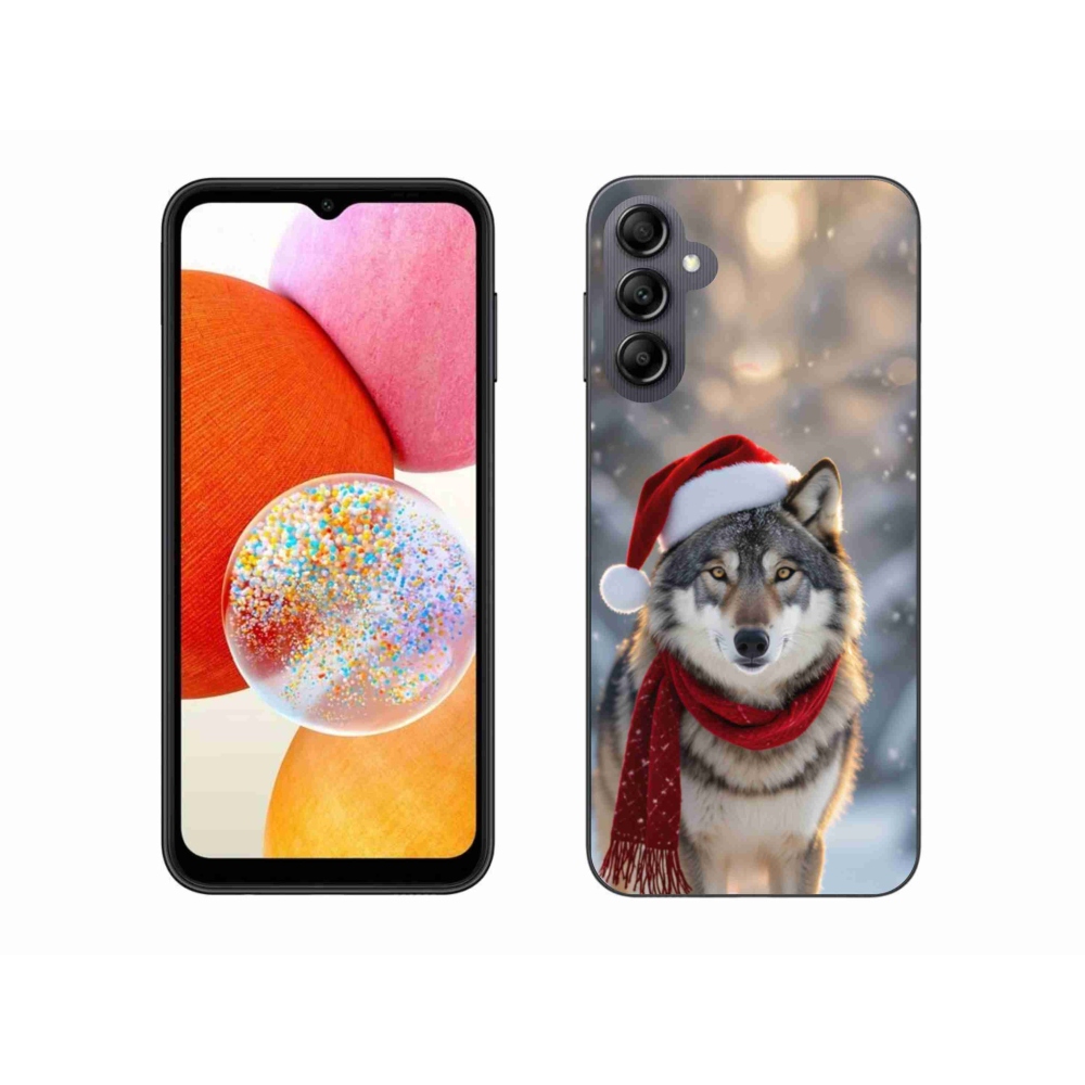 Gélový kryt mmCase na Samsung Galaxy A14 4G/5G - vianočný vlk