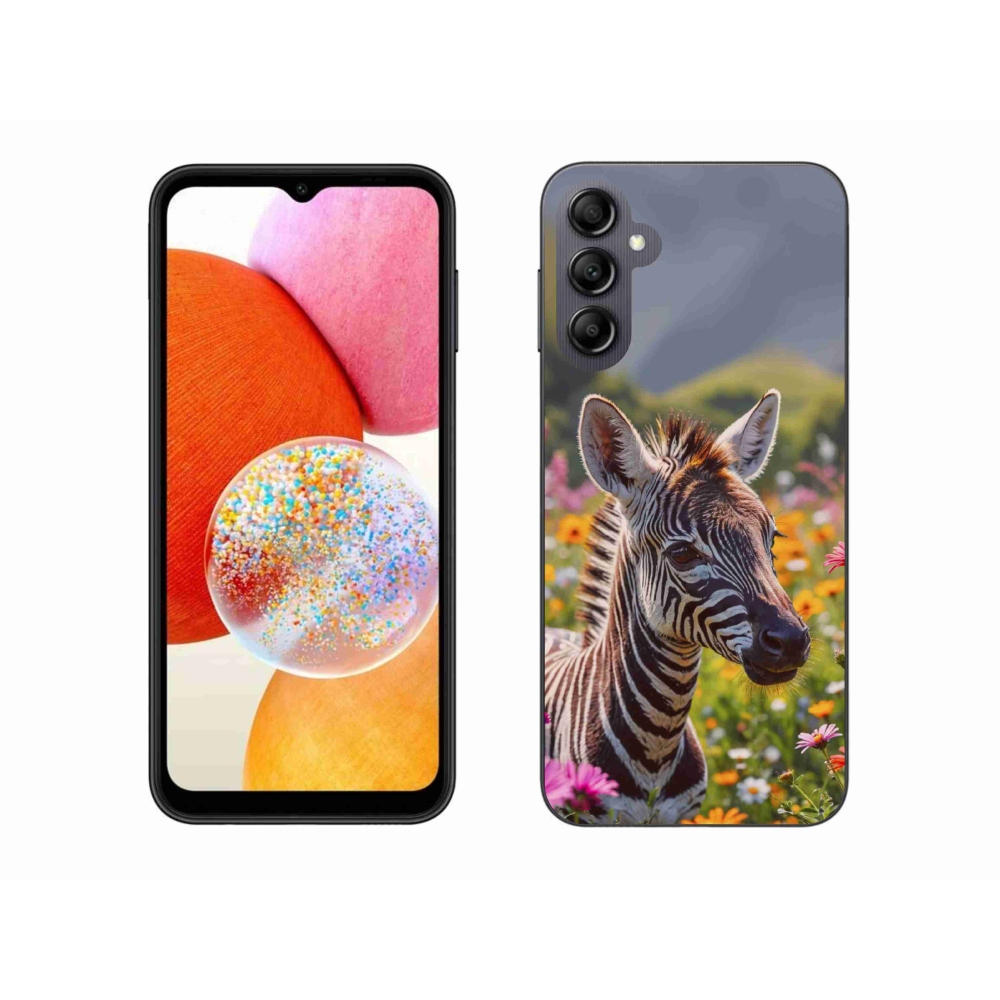 Gélový kryt mmCase na Samsung Galaxy A14 4G/5G - zebra na lúke