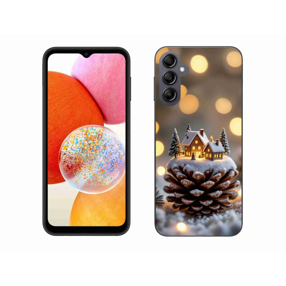 Gélový kryt mmCase na Samsung Galaxy A14 4G/5G - zimná dedinka