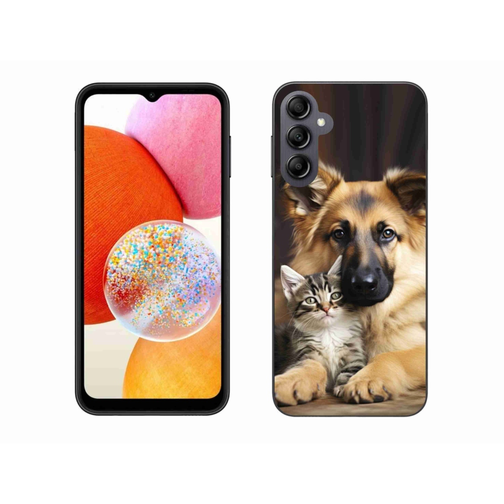 Gélový kryt mmCase na Samsung Galaxy A14 4G/5G - zvieracie priateľstvo