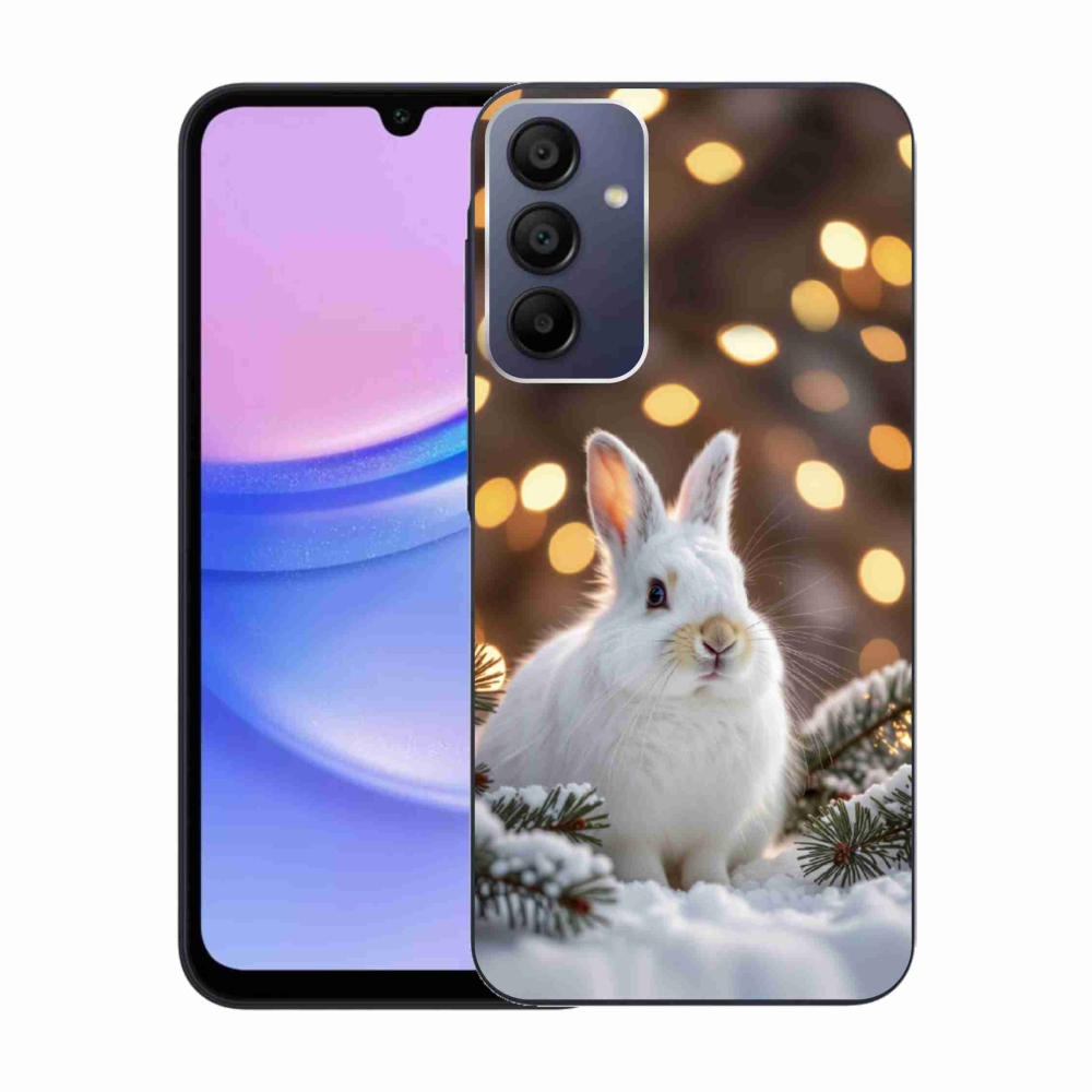 Gélový kryt mmCase na Samsung Galaxy A15 4G/5G - biely zajac