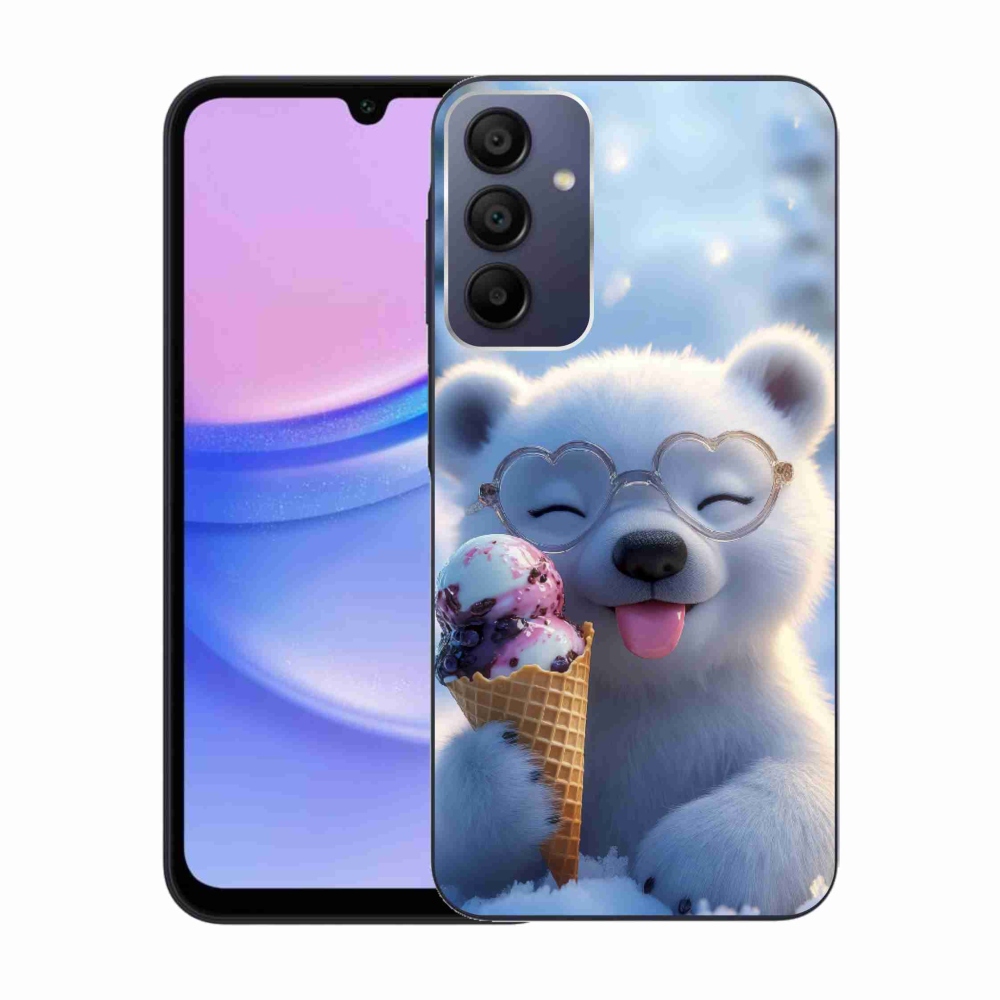 Gélový kryt mmCase na Samsung Galaxy A15 4G/5G - medvedík so zmrzlinou