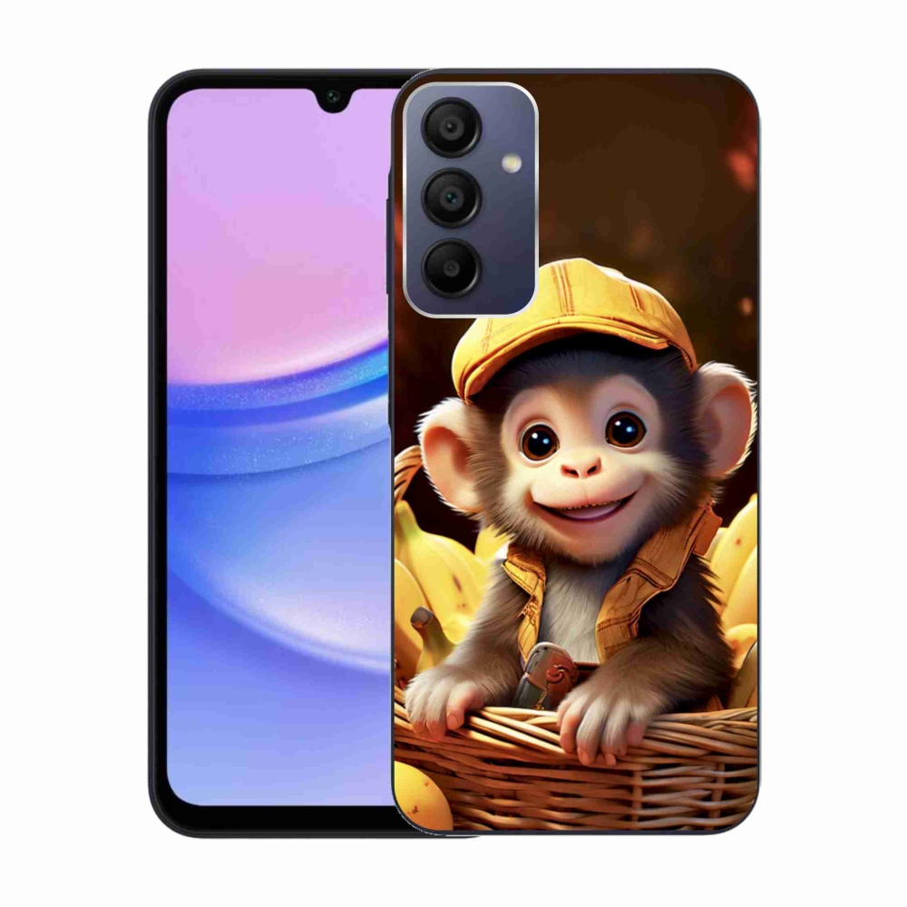 Gélový kryt mmCase na Samsung Galaxy A15 4G/5G - opice v košíku