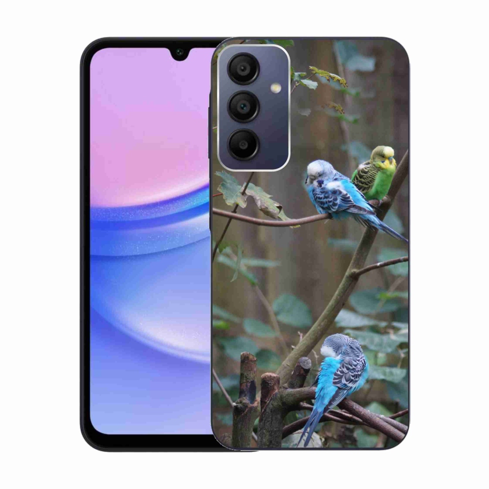 Gélový kryt mmCase na Samsung Galaxy A15 4G/5G - papagáje na vetve