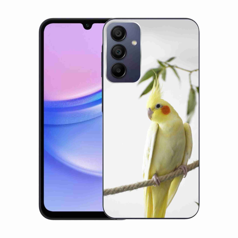 Gélový kryt mmCase na Samsung Galaxy A15 4G/5G - papagáj korela chocholatá