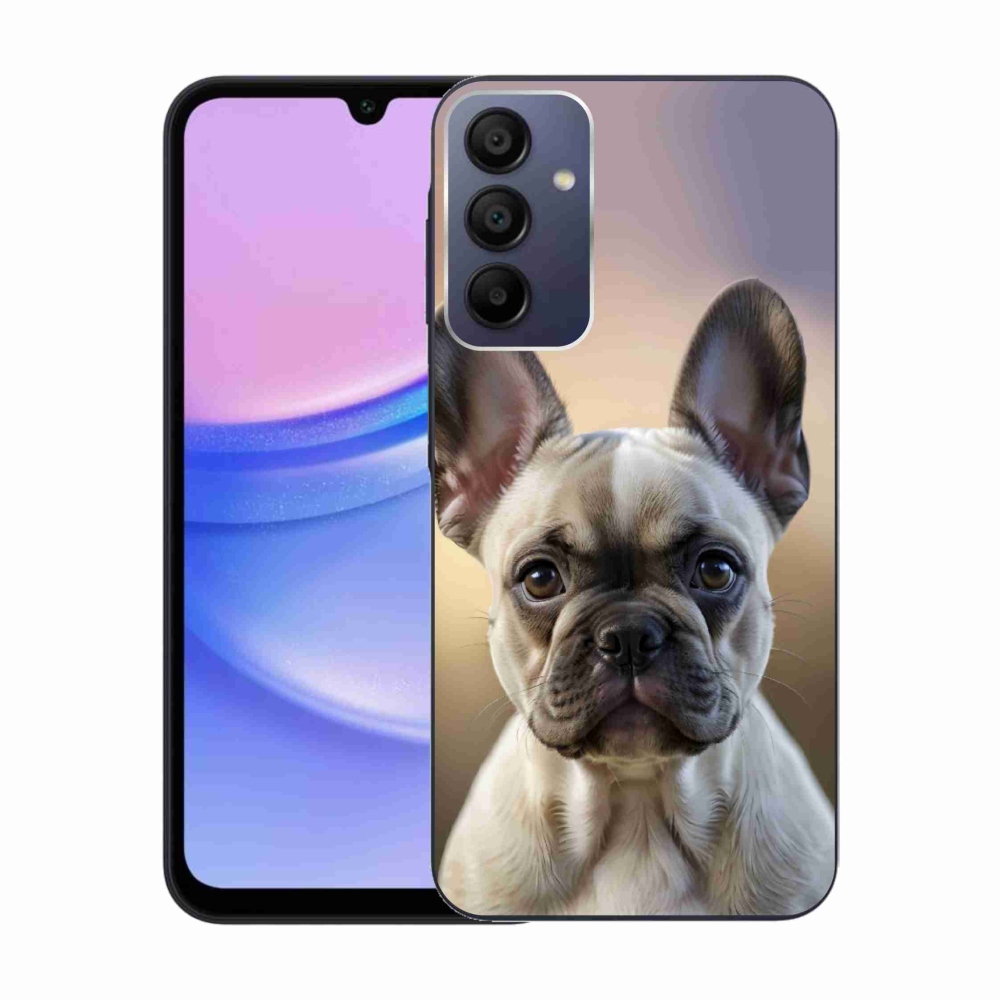 Gélový kryt mmCase na Samsung Galaxy A15 4G/5G - roztomilý francúzsky buldoček