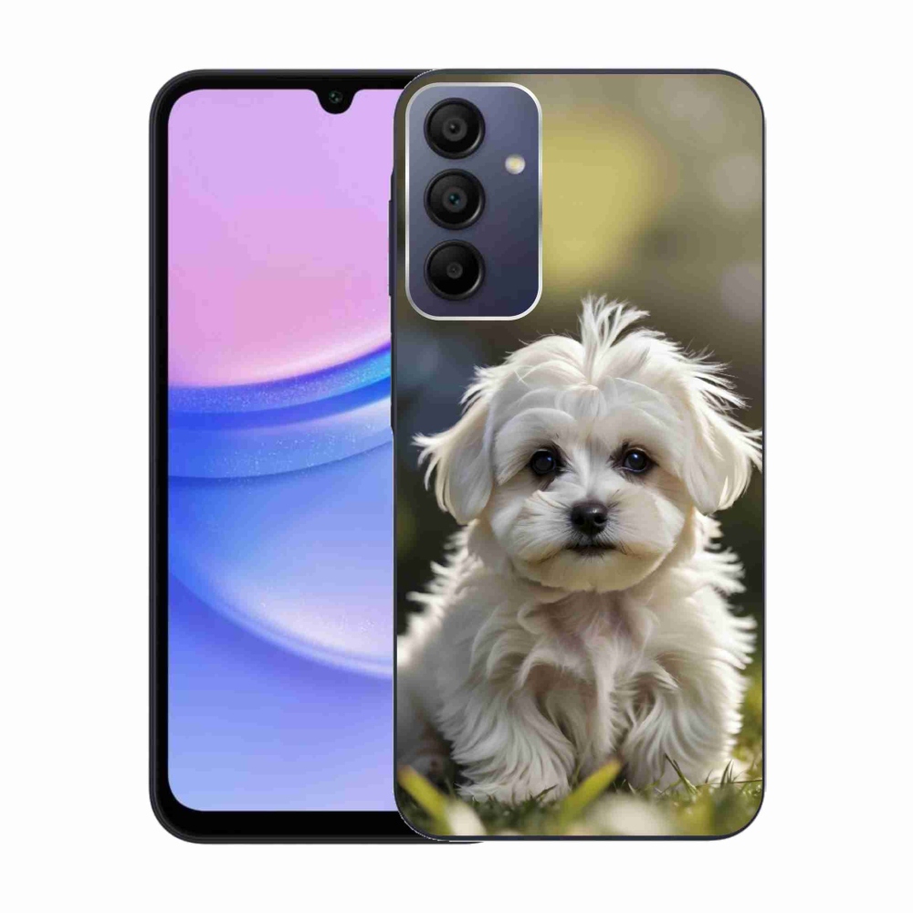 Gélový kryt mmCase na Samsung Galaxy A15 4G/5G - roztomilý maltézsky psík