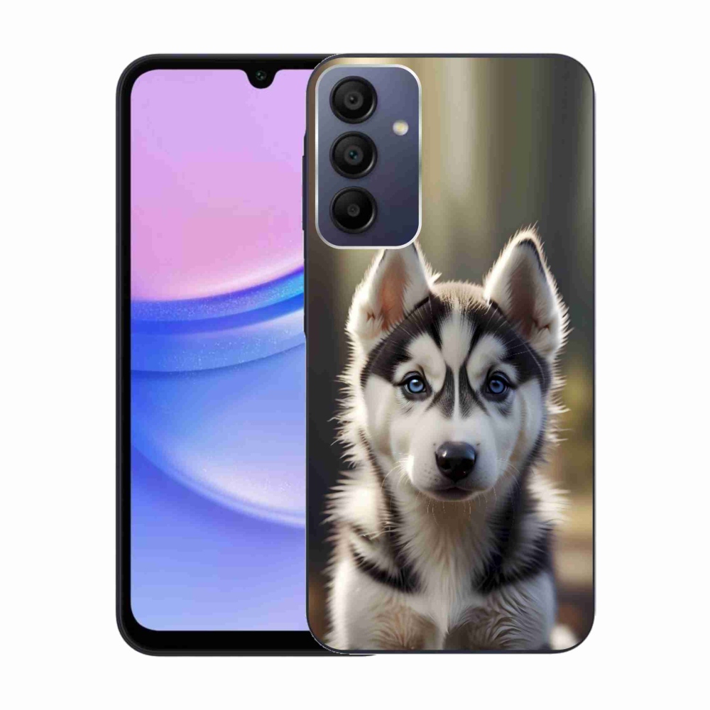 Gélový kryt mmCase na Samsung Galaxy A15 4G/5G - roztomilý sibírsky husky