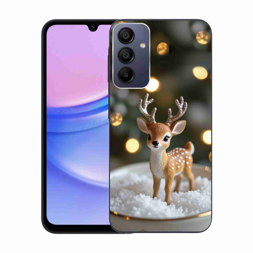 Gélový kryt mmCase na Samsung Galaxy A15 4G/5G - roztomilý vianočný jeleň